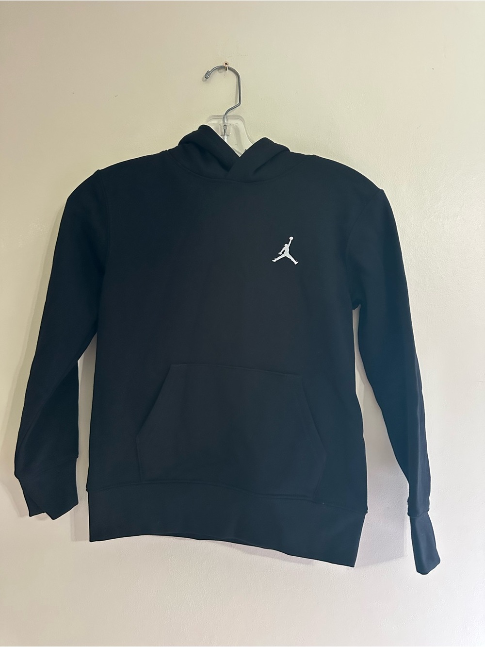 Nike Black Pullover Hoodie with White Jumpman Logo